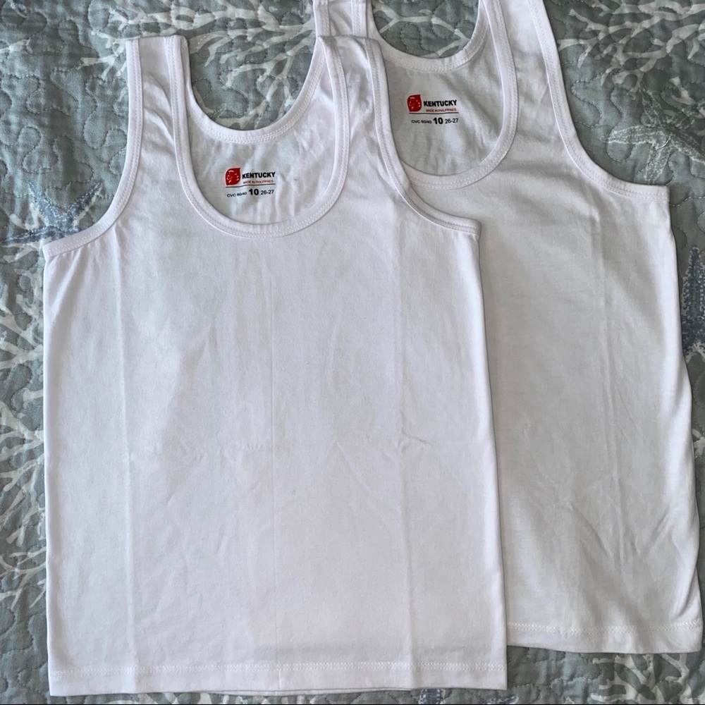 Solid White undershirt tank top Toddler size